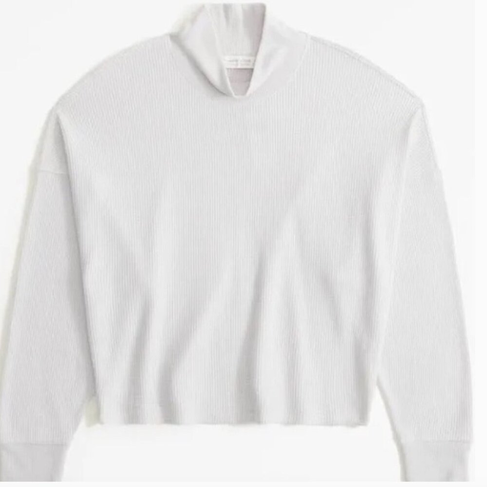 Abercrombie & Fitch Mock Neck Dolman Waffle Tee